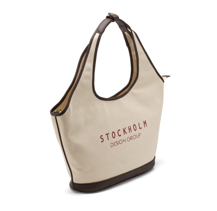 Veske i canvas med skinndetaljer STOCKHOLM DESIGN GROUP Veske i canvas med skinndetaljer STOCKHOLM DESIGN GROUP